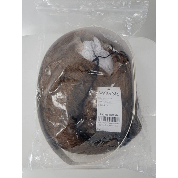 Wigsis Perfect Short Wavy Brown Classic Wig NWT Size L - Picture 2 of 5